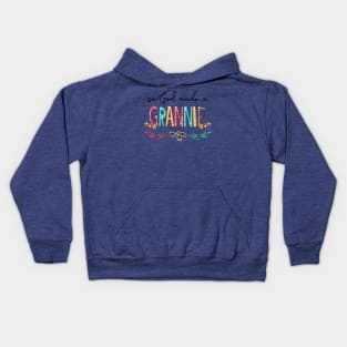 So God Made A Grannie Happy Mother's Day Kids Hoodie